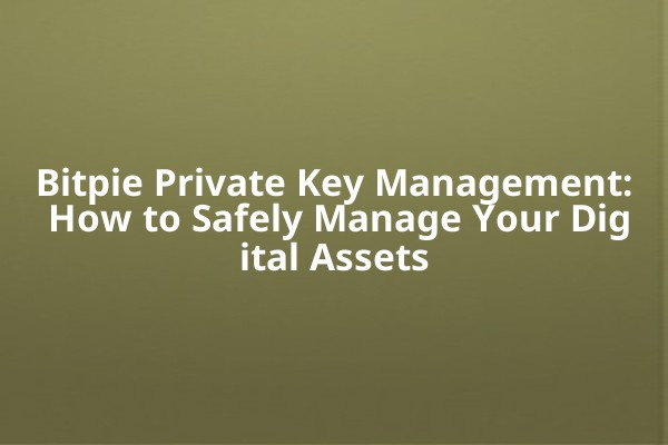 Bitpie Private Key Management: How to Safely Manage Your Digital Assets Bitpie Private Key Management: How to Safely Manage Your Digital Assets