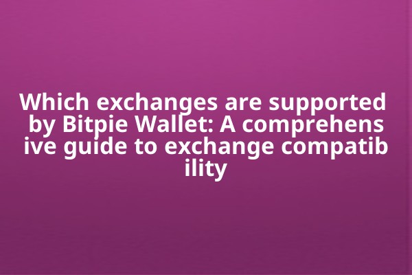 Which exchanges are supported by Bitpie Wallet: A comprehensive guide to exchange compatibility