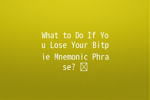 What to Do If You Lose Your Bitpie Mnemonic Phrase? 🗝️🔒