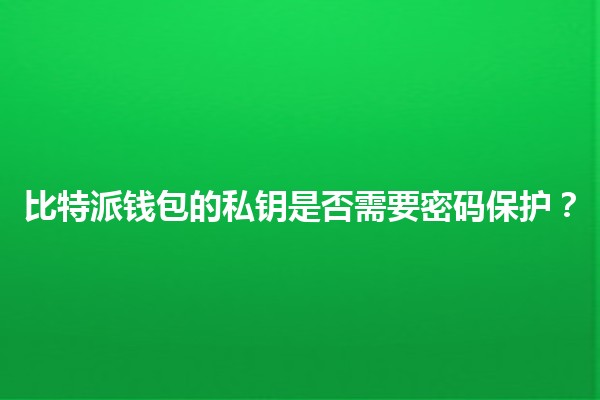 比特派钱包的私钥是否需要密码保护？🔒💰