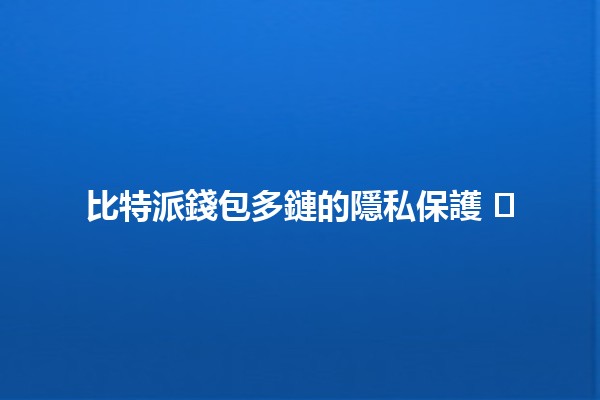比特派錢包多鏈的隱私保護 🛡️🔑