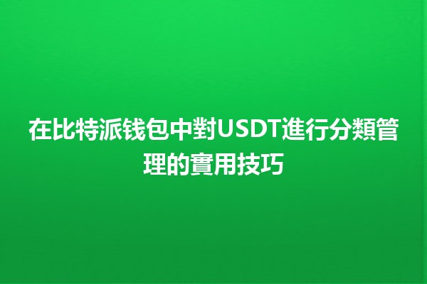 在比特派钱包中對USDT進行分類管理的實用技巧💰📈