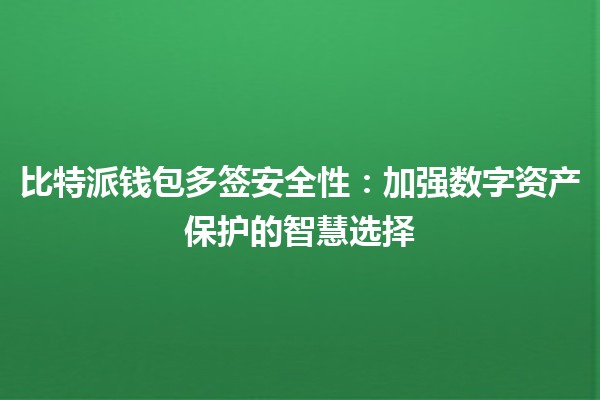 比特派钱包多签安全性：加强数字资产保护的智慧选择🔐✨